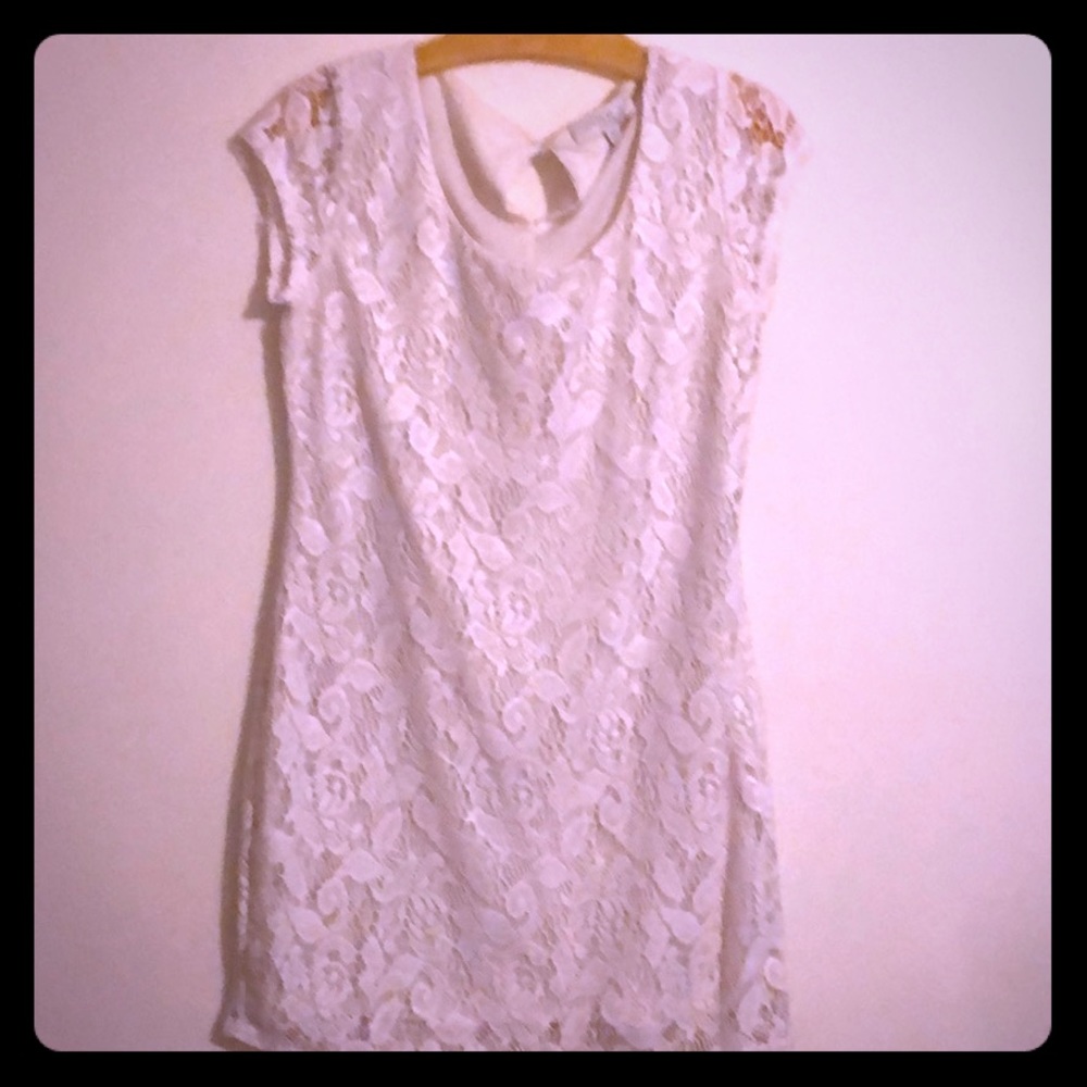 White mini dress